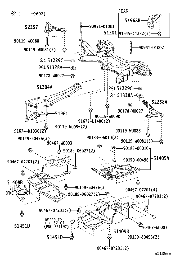 51405-0F010 COVER SUB-ASSY, ENGINE UNDER, NO.1 product image