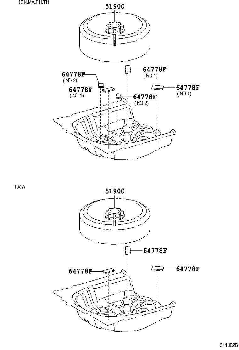 51931-0D050 CARRIER ASSY, SPARE WHEEL product image