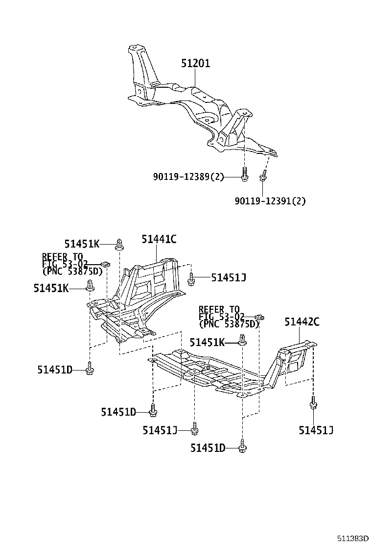 51201-0D170 CROSSMEMBER SUB-ASSY, FRONT SUSPENSION product image