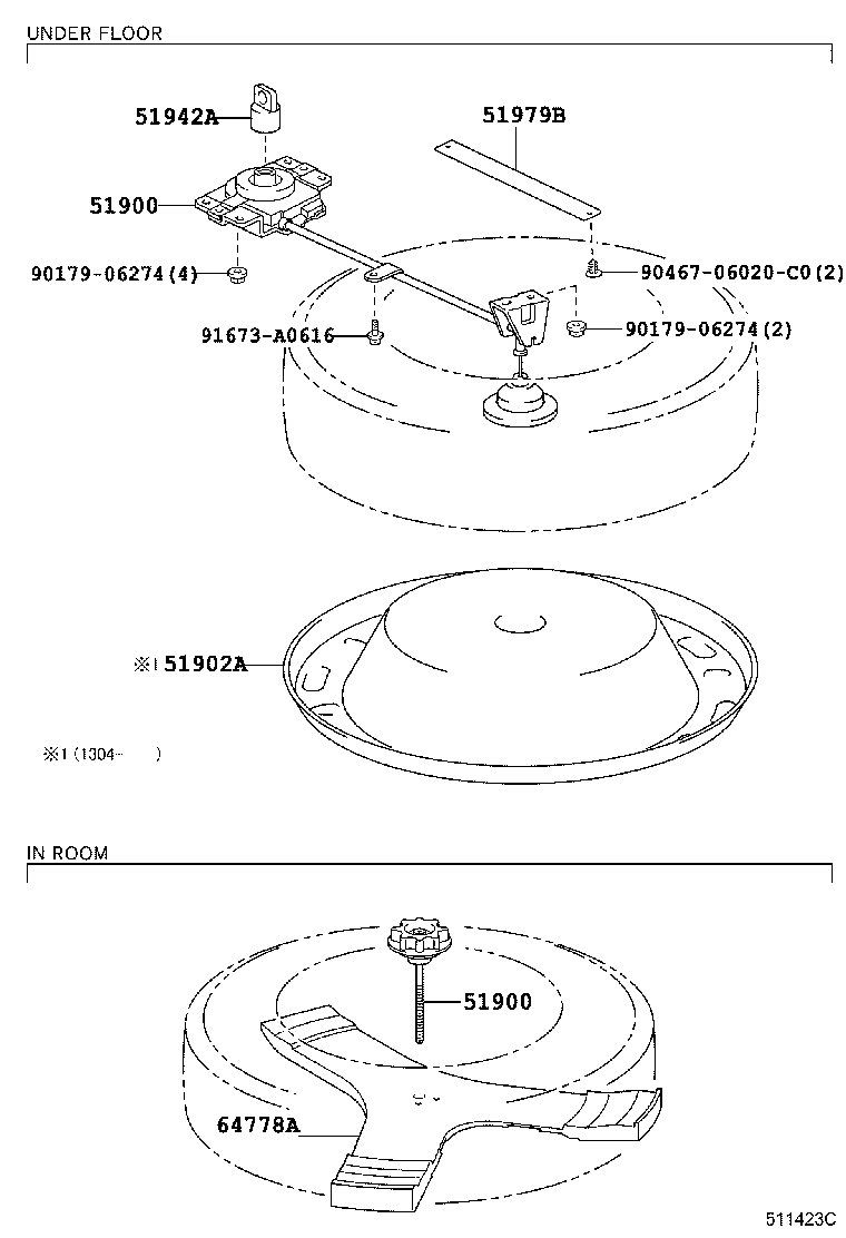 51902-28070 COVER SUB-ASSY, SPARE WHEEL product image