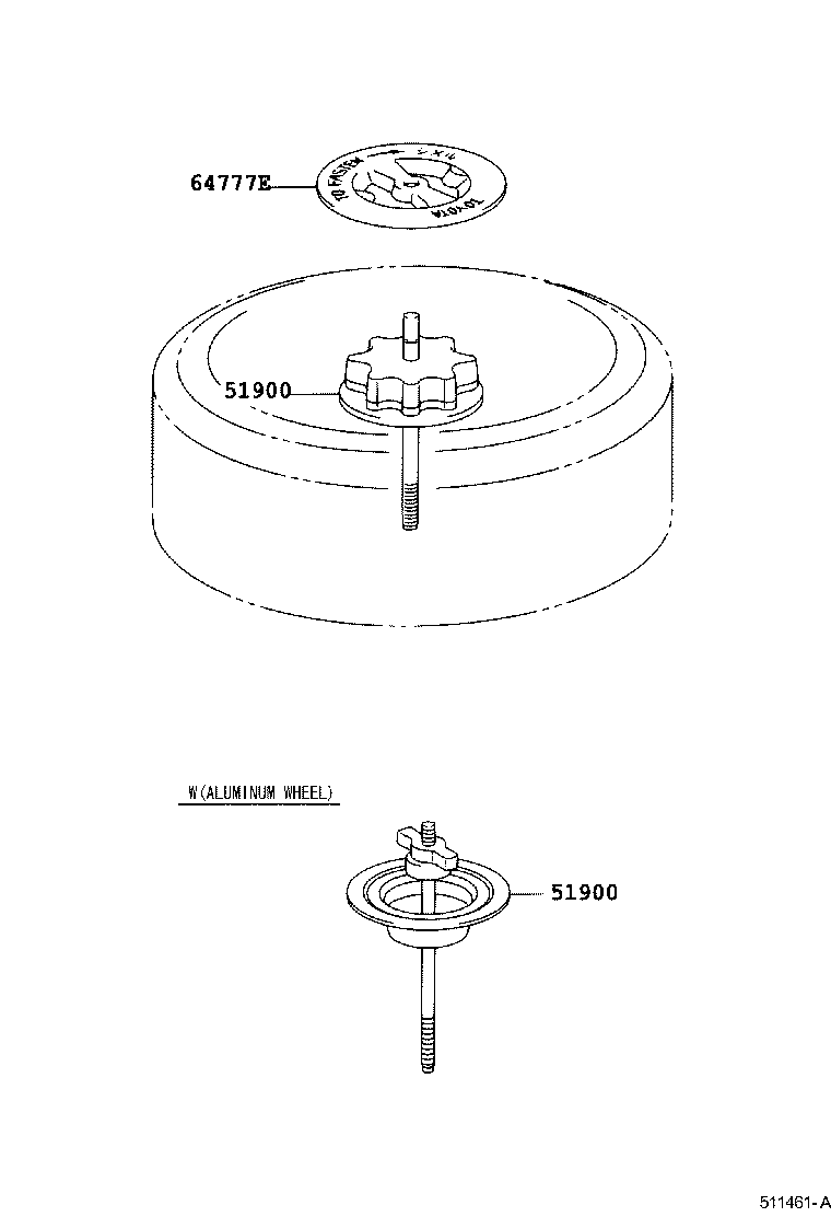 64777-20030 CLAMP, SPARE WHEEL COVER product image