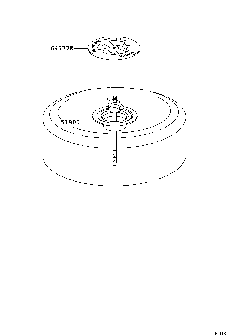 51900-06150 CARRIER ASSY, SPARE WHEEL product image