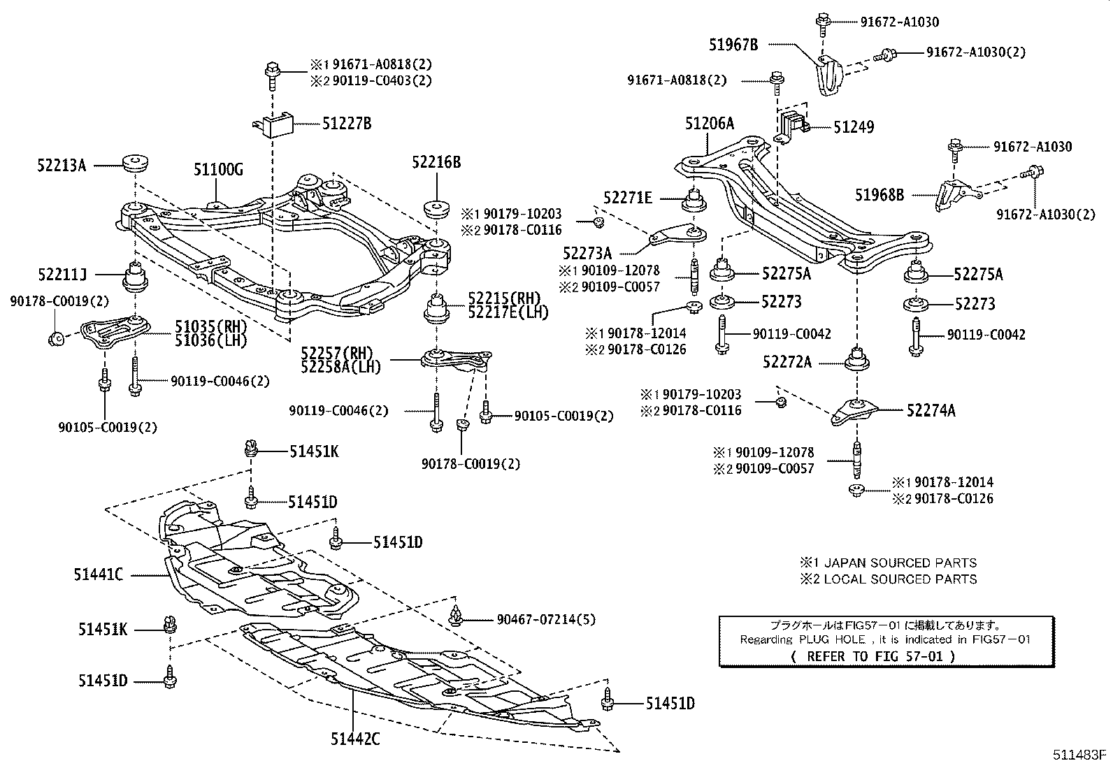 51035-06040 PLATE SUB-ASSY, FRAME SIDE RAIL, RH product image