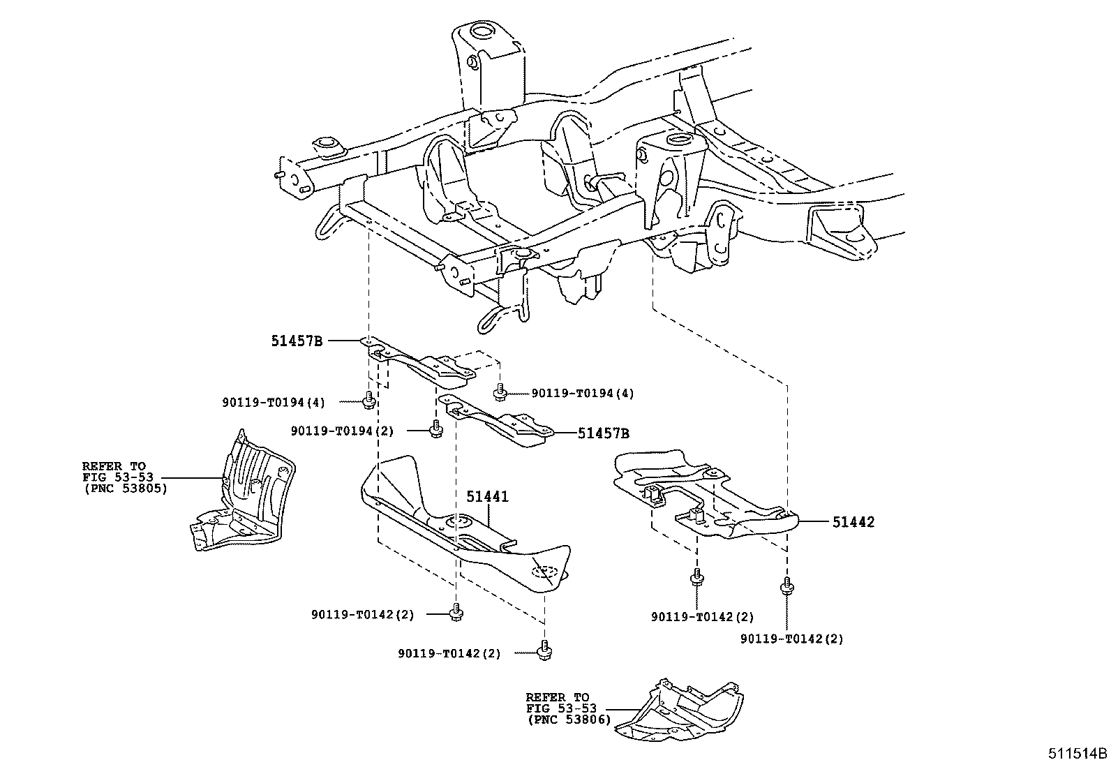 51410-0K031 COVER, ENGINE UNDER, NO.1 product image