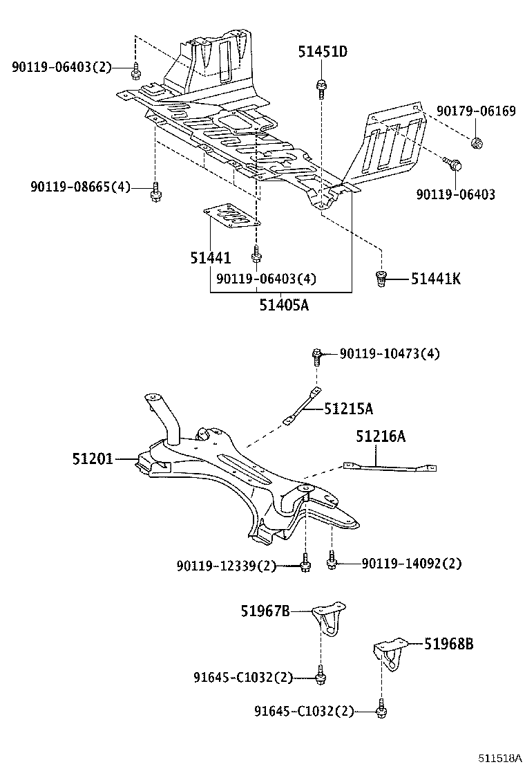 51967-0D010 HOOK, TRANSPORT, REAR RH product image