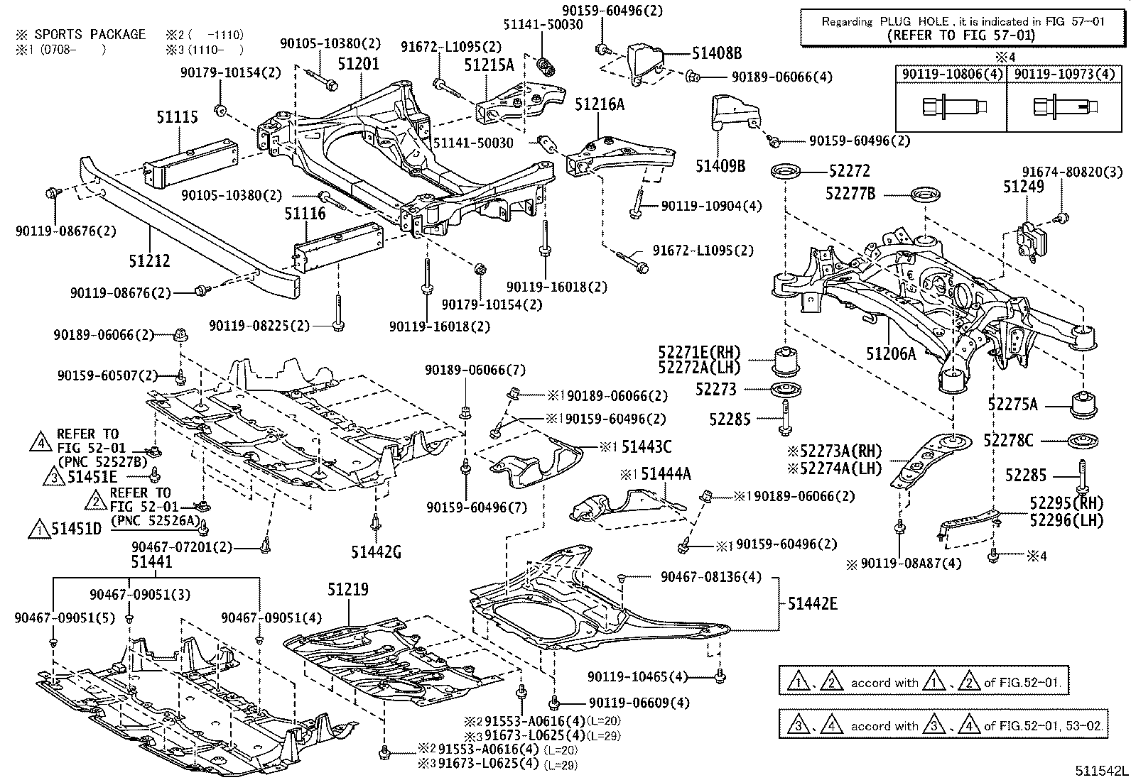 Toyota 51444-50041 COVER, ENGINE UNDER, REAR LH