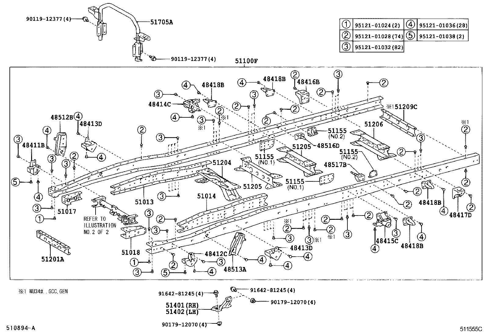 51401-0W010 BRACKET SUB-ASSY, ENGINE FRONT MOUNTING, RH product image