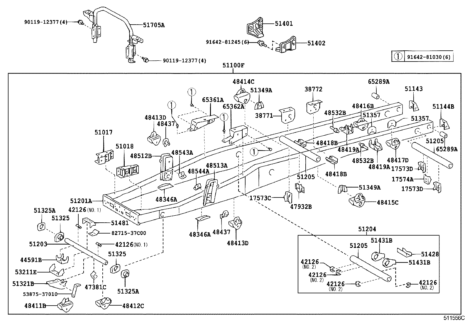 51401-0W010 BRACKET SUB-ASSY, ENGINE FRONT MOUNTING, RH product image