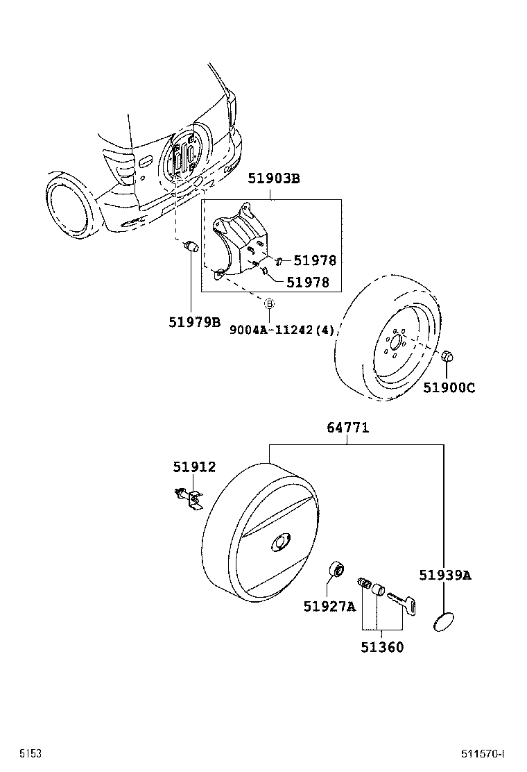 51978-BZ010 PROTECTOR, SPARE WHEEL CARRIER product image