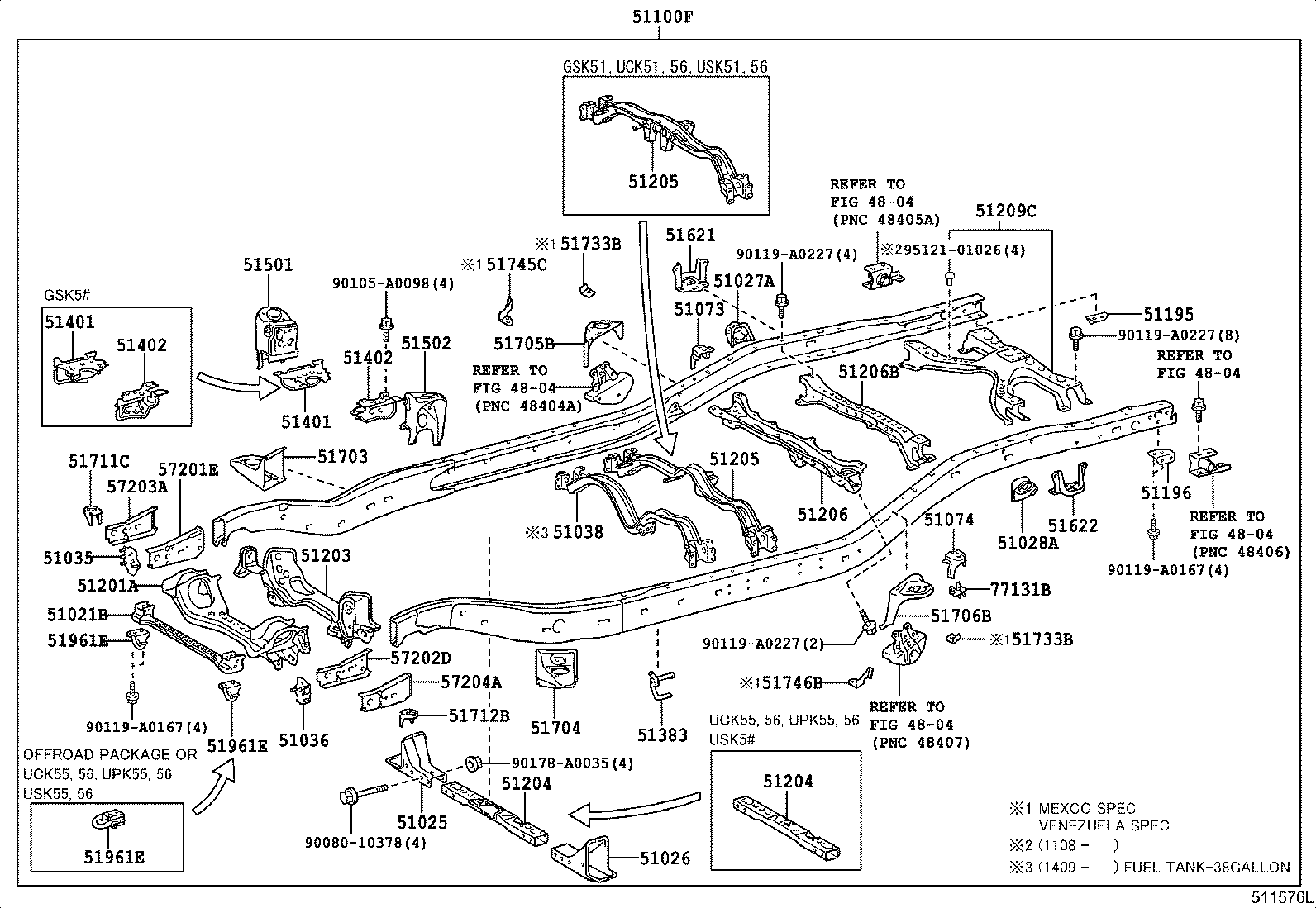 Toyota 51036-0C040 PLATE SUB-ASSY, FRAME SIDE RAIL, LH