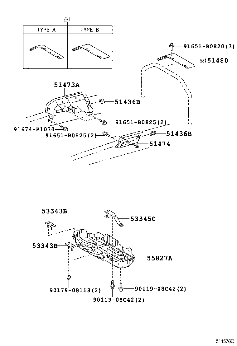 51440-37490 COVER, ENGINE UNDER, LH product image