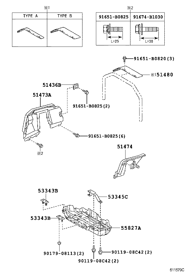 51440-37490 COVER, ENGINE UNDER, LH product image