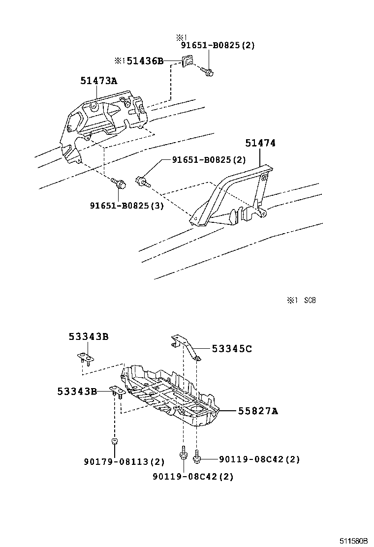 51440-37490 COVER, ENGINE UNDER, LH product image