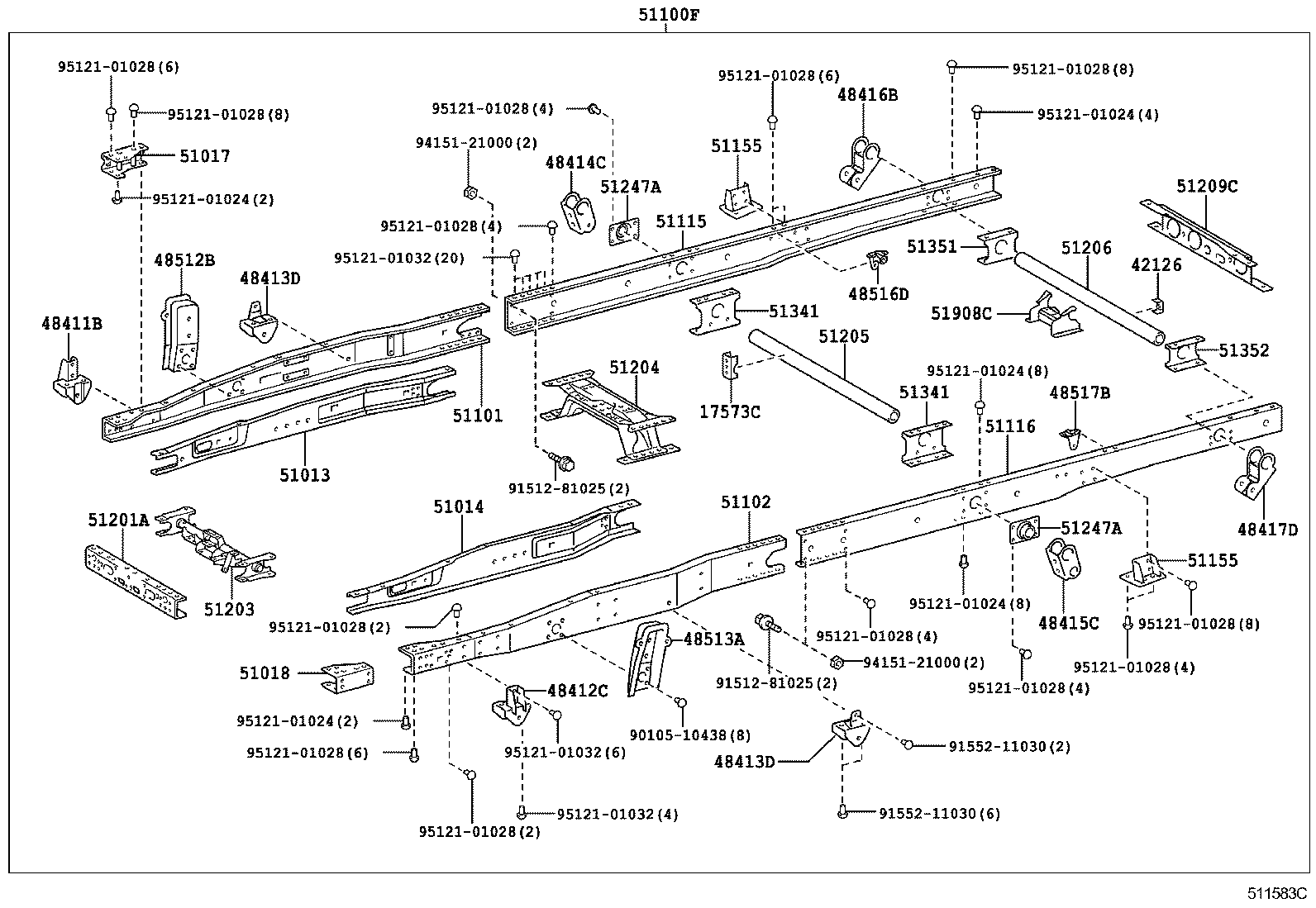 51001-37F62 FRAME SUB-ASSY product image