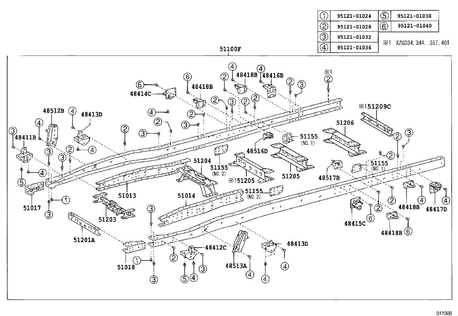 51001-37F62 FRAME SUB-ASSY product image