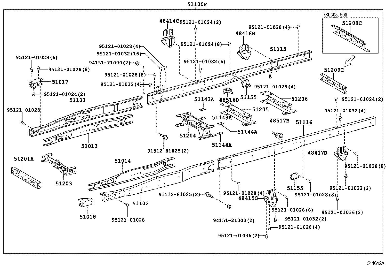 51001-37M52 FRAME SUB-ASSY product image