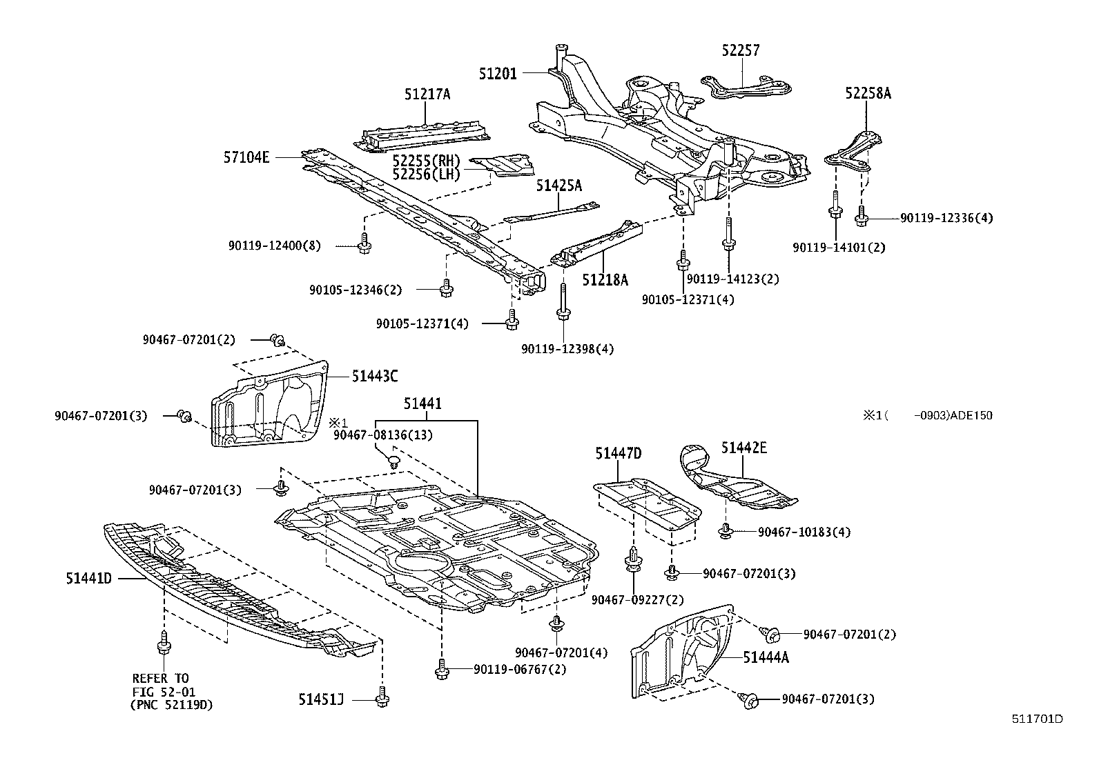 51107-02021 REINFORCEMENT, FRONT SUSPENSION MEMBER, RH product image