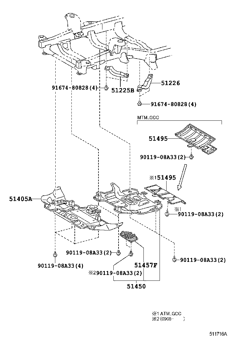 51405-35150 COVER SUB-ASSY, ENGINE UNDER, NO.1 product image
