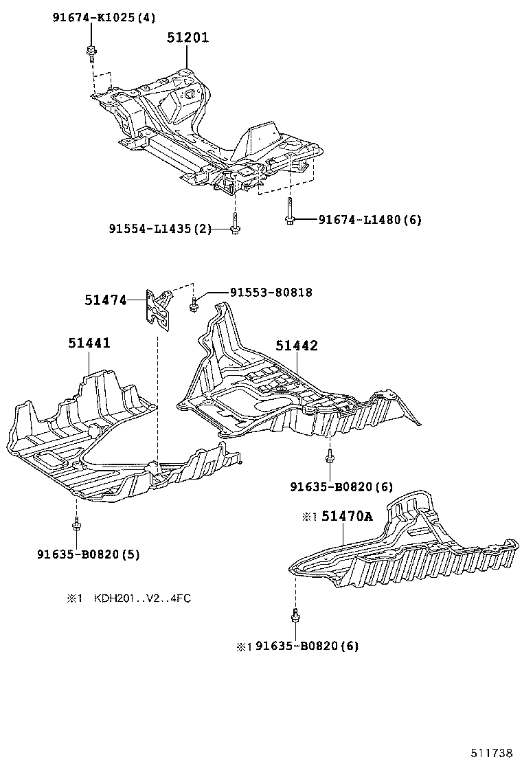 51406-26140 COVER, ENGINE UNDER, NO.2 product image