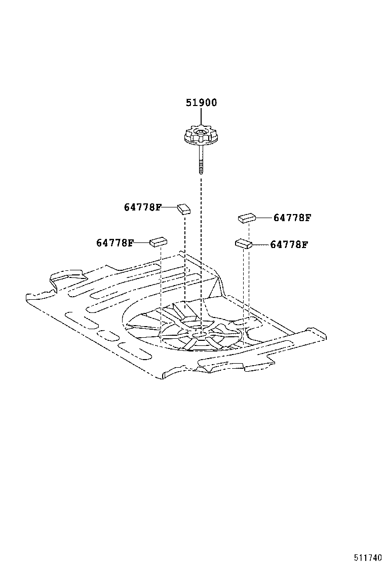 64778-02020 PROTECTOR, SPARE WHEEL product image