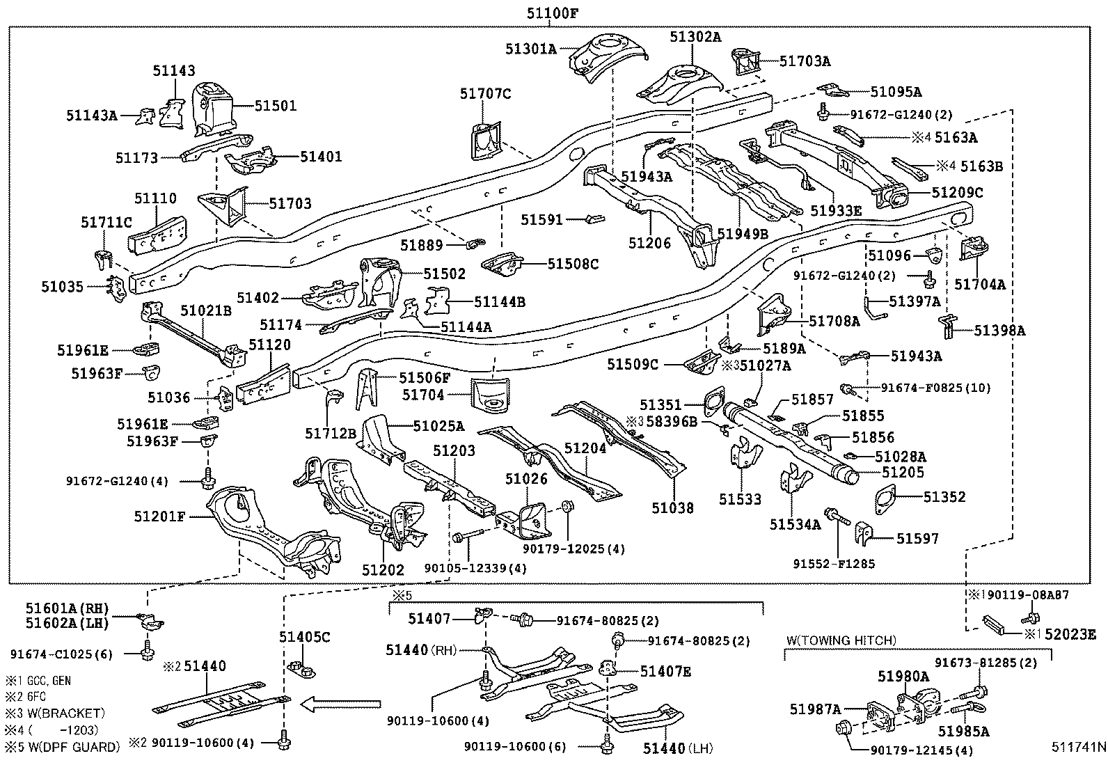 51001-60F60 FRAME SUB-ASSY product image