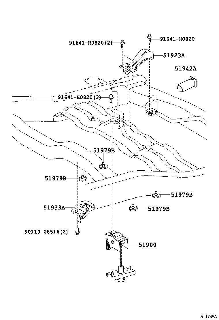 Toyota 51900-60320 CARRIER ASSY, SPARE WHEEL