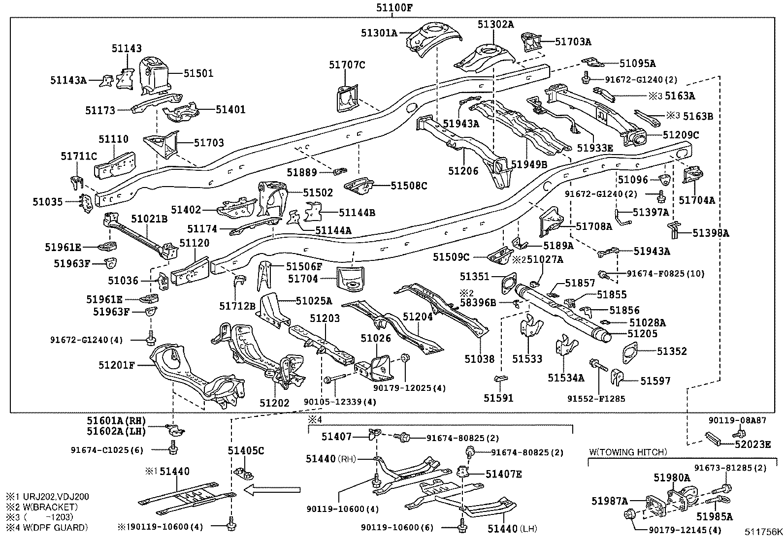 51401-60070 BRACKET SUB-ASSY, ENGINE FRONT MOUNTING, RH product image