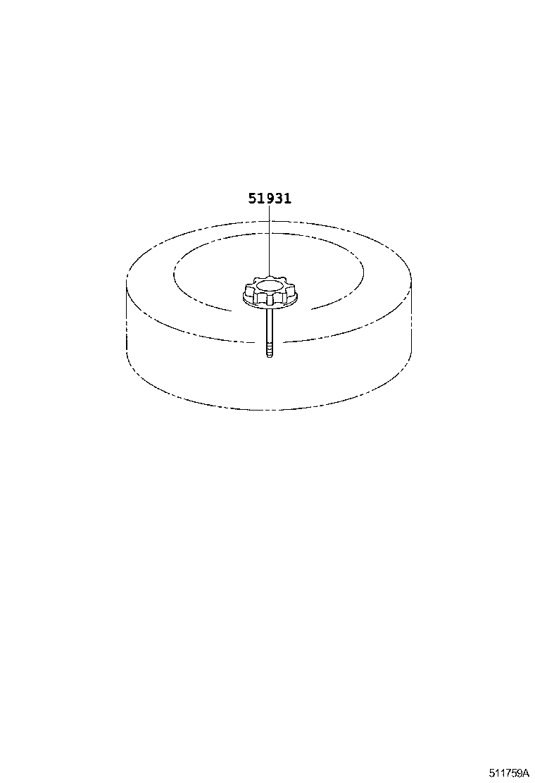 Toyota 51931-12140 CARRIER, SPARE WHEEL, NO.1