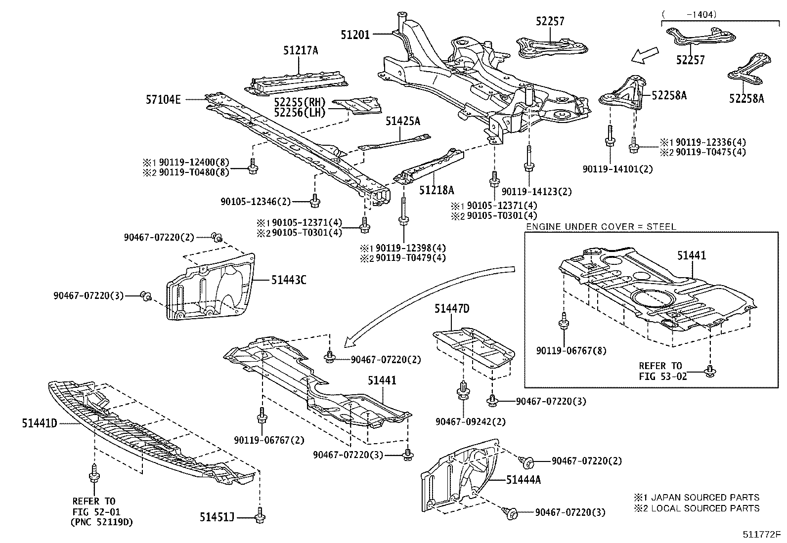 51107-02021 REINFORCEMENT, FRONT SUSPENSION MEMBER, RH product image