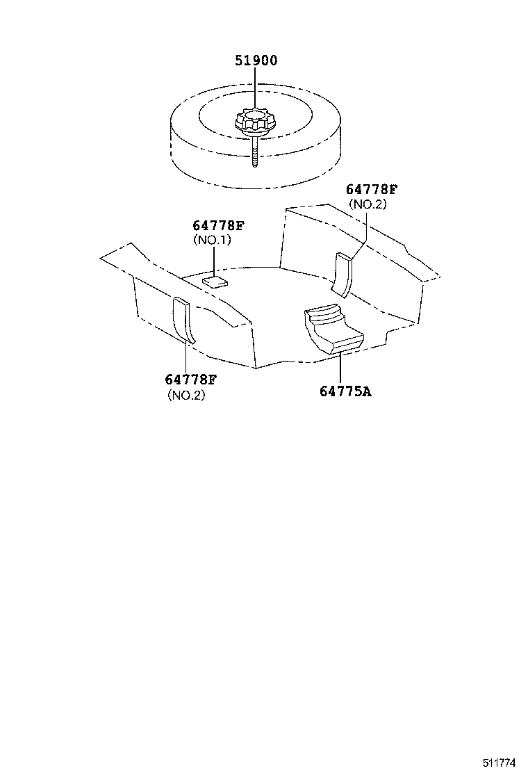 51900-53030 CARRIER ASSY, SPARE WHEEL product image