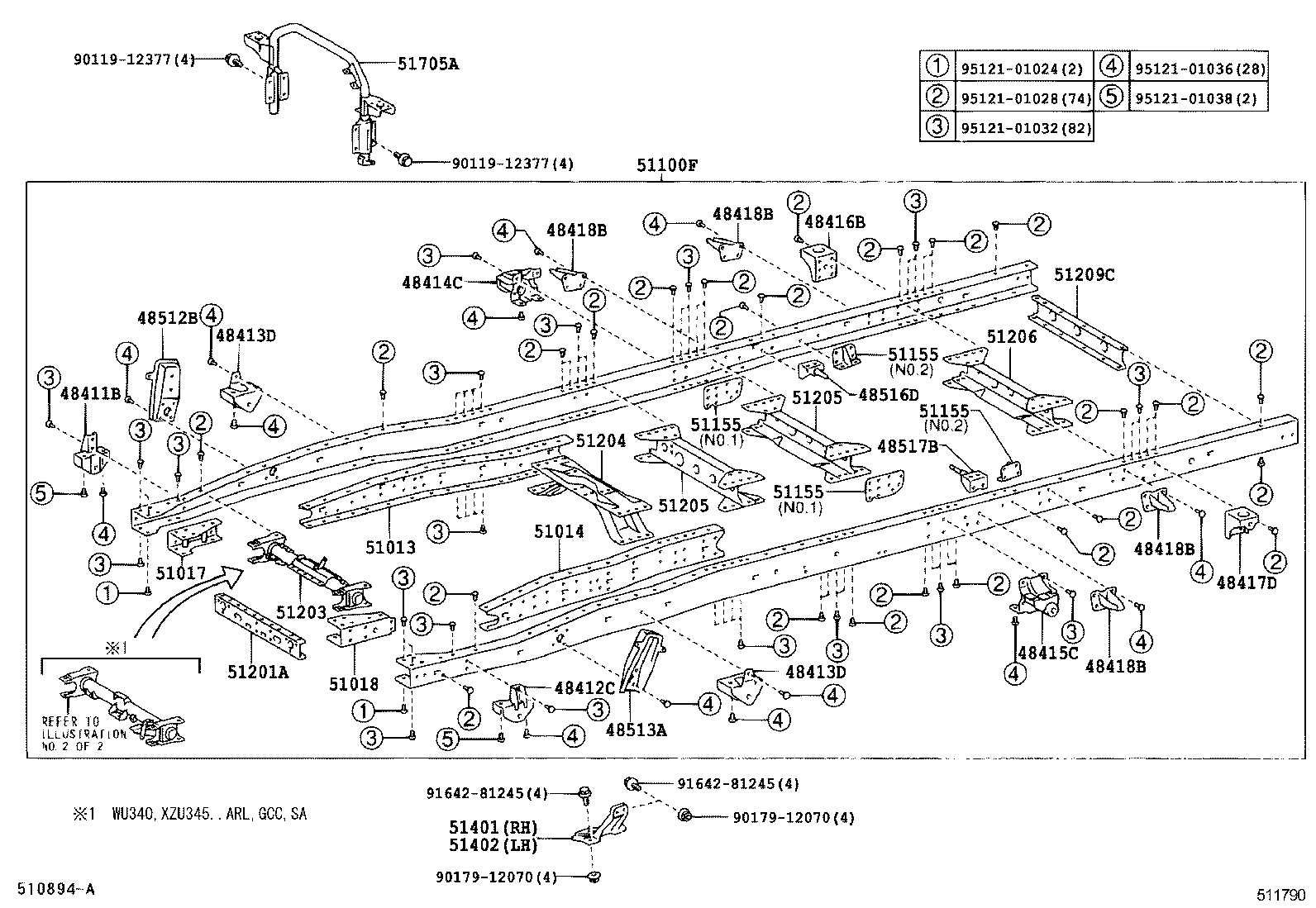 51401-0W010 BRACKET SUB-ASSY, ENGINE FRONT MOUNTING, RH product image