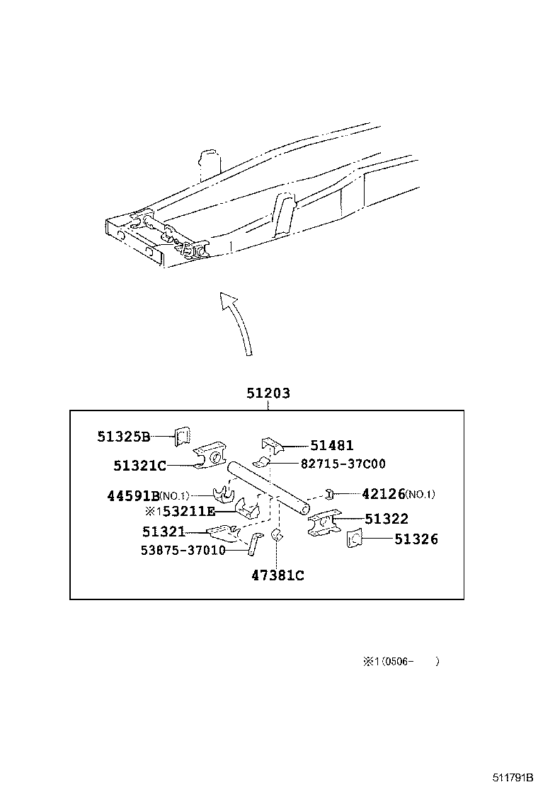 51401-0W010 BRACKET SUB-ASSY, ENGINE FRONT MOUNTING, RH product image