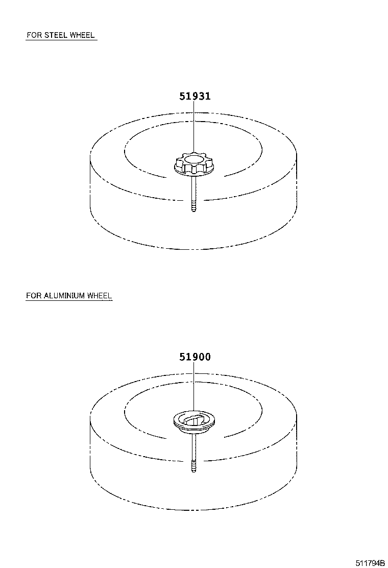 51931-02150 CARRIER, SPARE WHEEL, NO.1 product image
