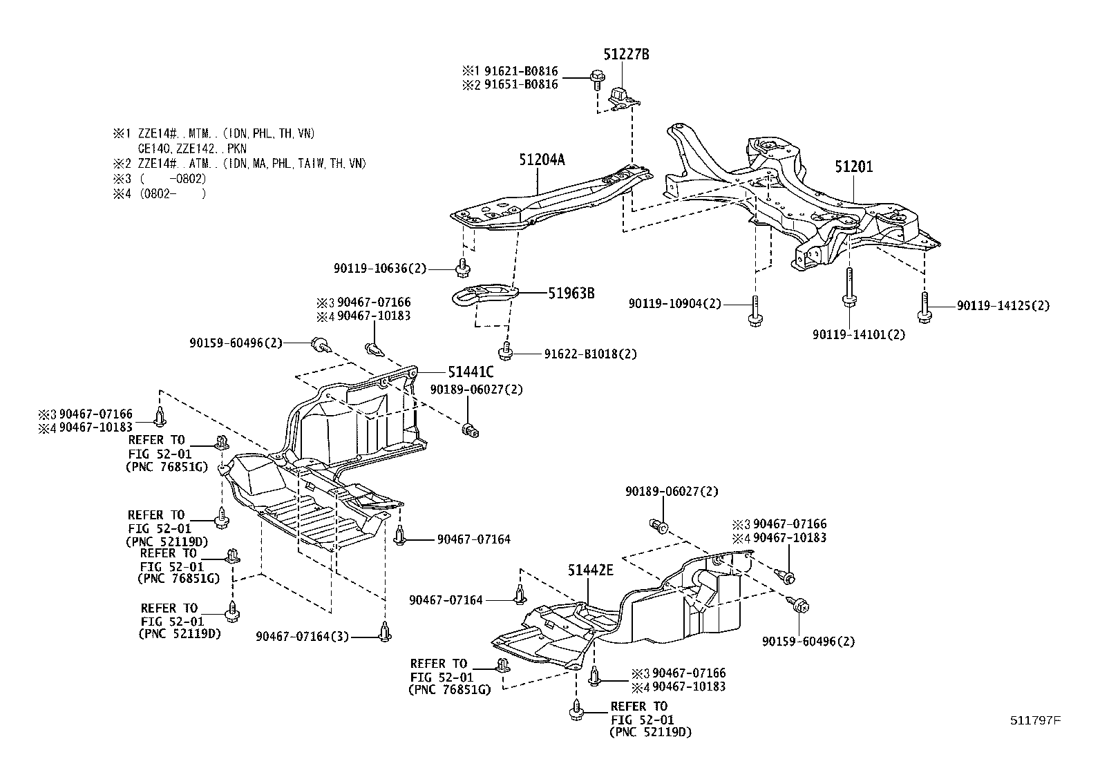 51227-02090 DAMPER, FRONT SUSPENSION MEMBER DYNAMIC product image