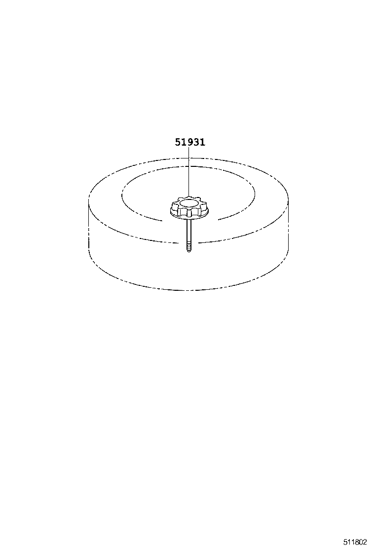 51931-12190 CARRIER, SPARE WHEEL, NO.1 product image