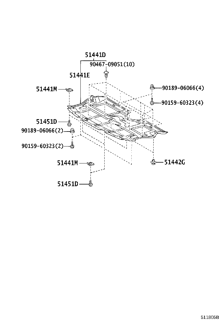 51441-30340 COVER, MOTOR UNDER, NO.1 product image