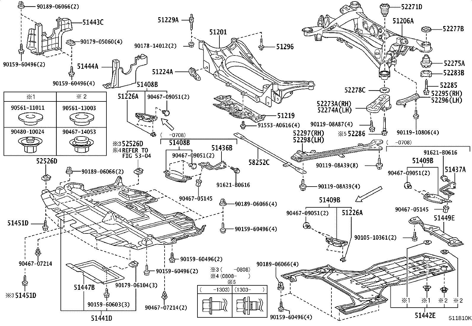 52295-30030 BRACE, REAR SUSPENSION MEMBER, RH product image