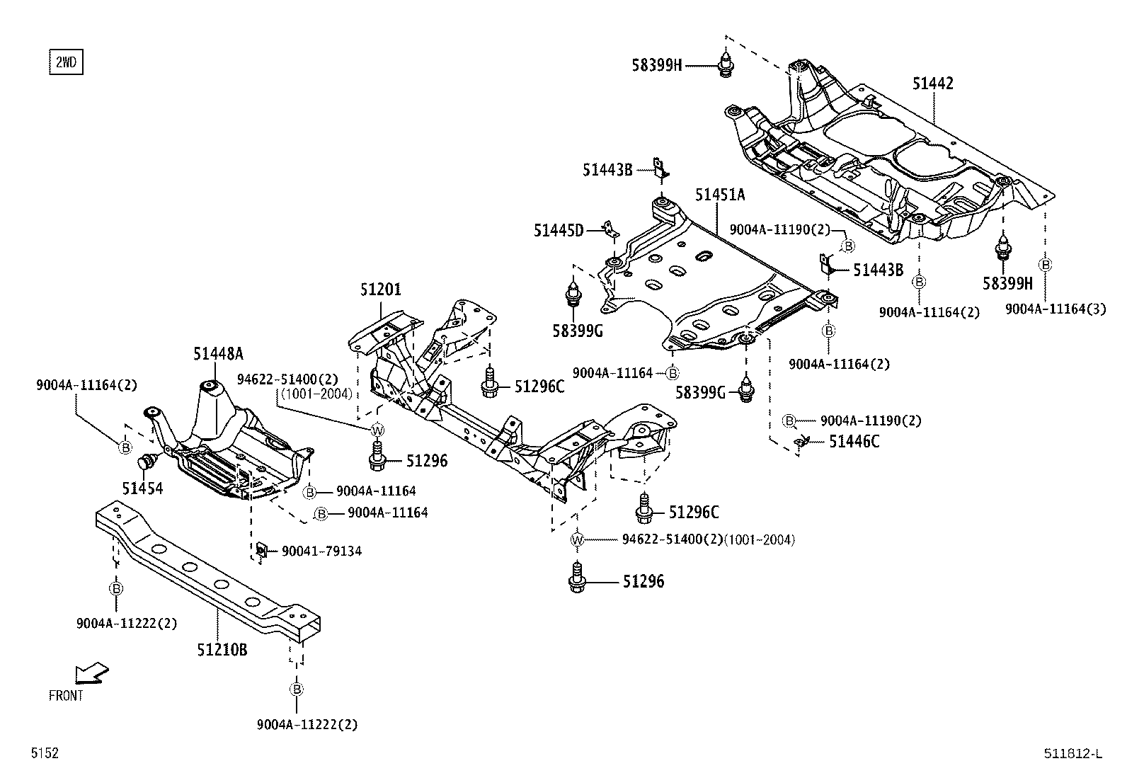 51210-B5010 CROSSMEMBER SUB-ASSY, FRONT SUSPENSION product image