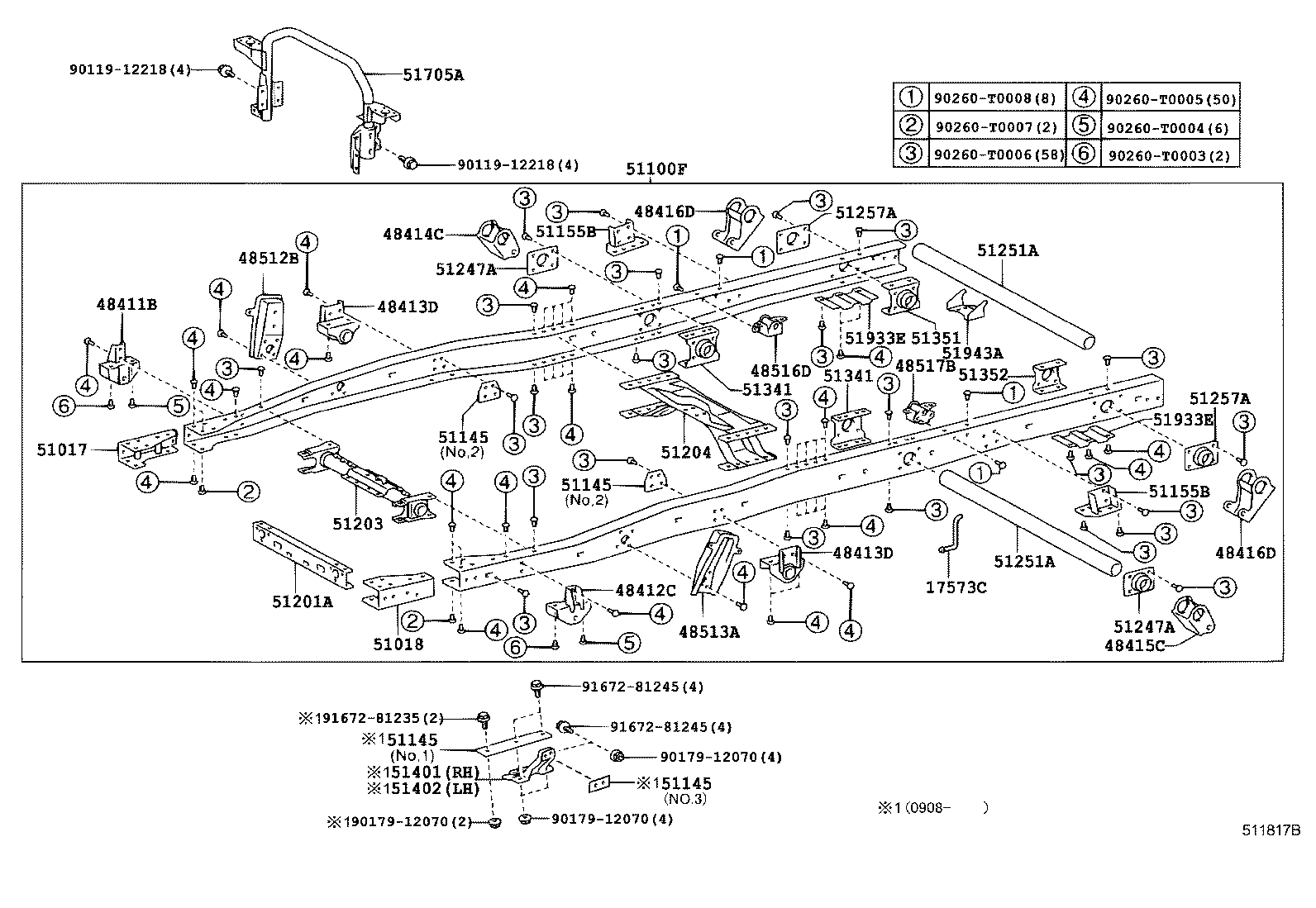 51401-0W010 BRACKET SUB-ASSY, ENGINE FRONT MOUNTING, RH product image
