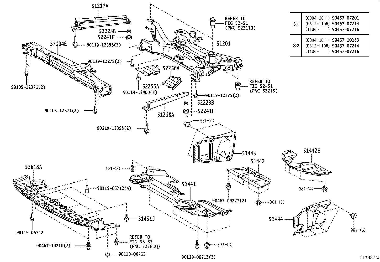 51201-58020 CROSSMEMBER SUB-ASSY, FRONT SUSPENSION product image