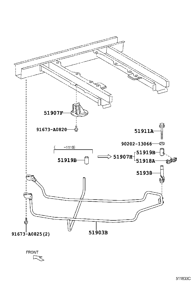 51938-58010 LOCK, SPARE WHEEL CARRIER product image