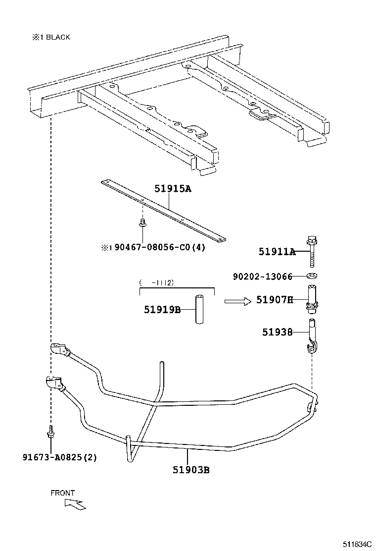 51911-58010 BOLT, SPARE WHEEL product image