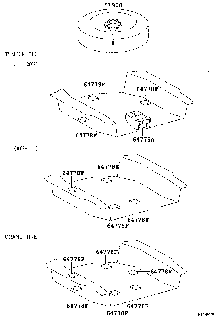 64775-30040 GUARD, SPARE WHEEL product image