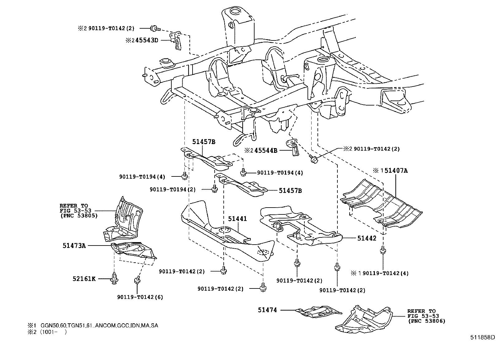 51410-0K031 COVER, ENGINE UNDER, NO.1 product image