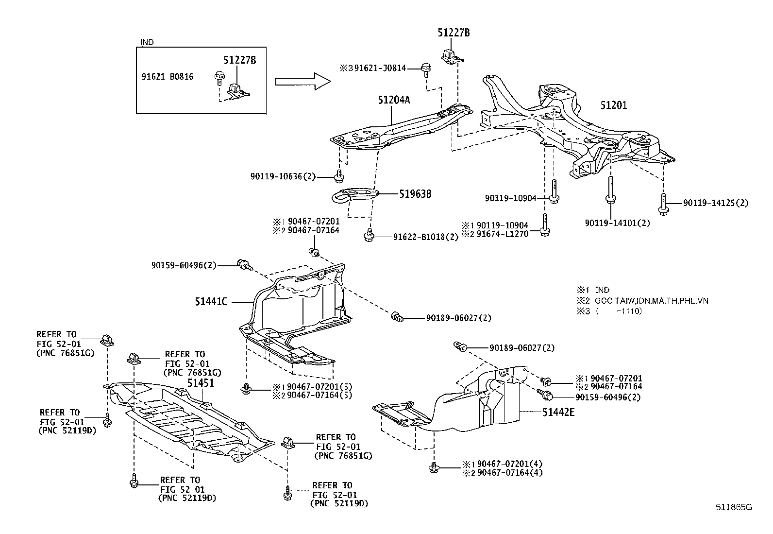 51227-02090 DAMPER, FRONT SUSPENSION MEMBER DYNAMIC product image