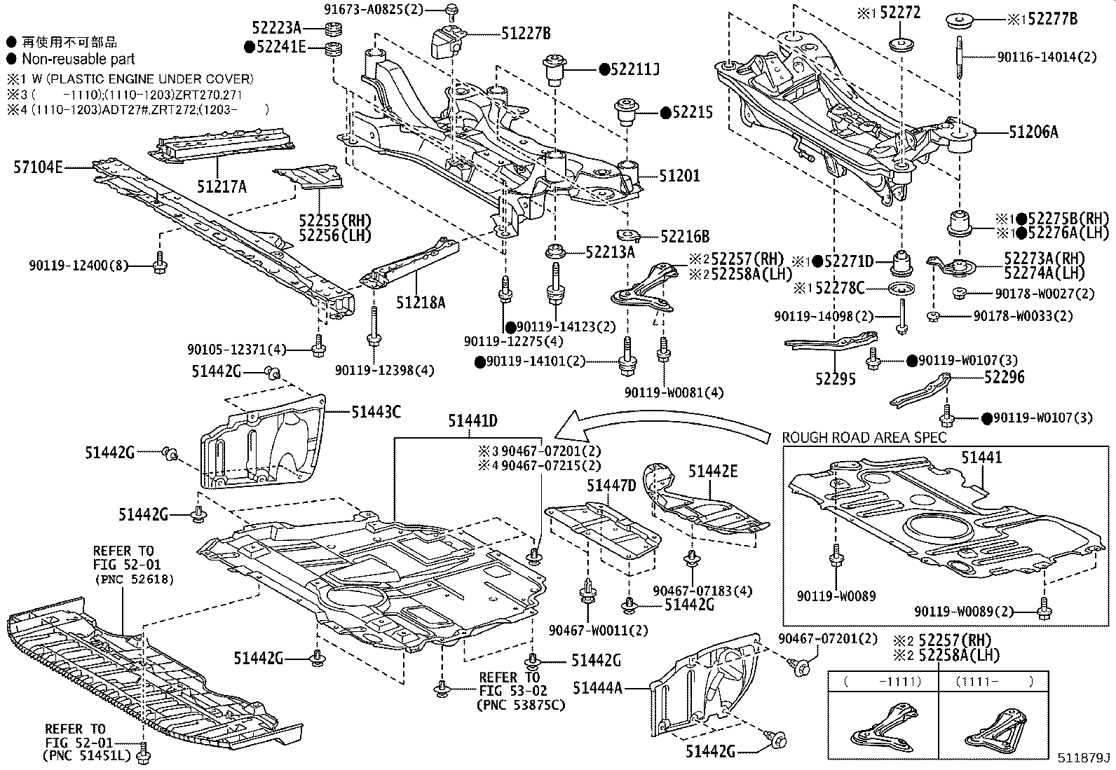 52211-05020 CUSHION, FRONT SUSPENSION MEMBER BODY MOUNTING, FRONT product image