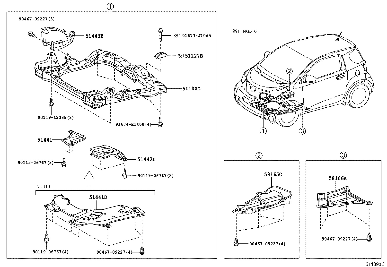 58166-74010 COVER, FRONT FLOOR, LH product image