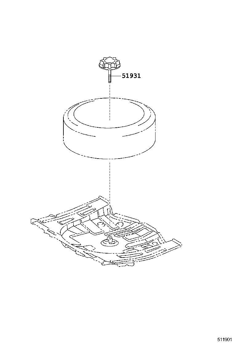 51931-0T010 CARRIER, SPARE WHEEL, NO.1 product image