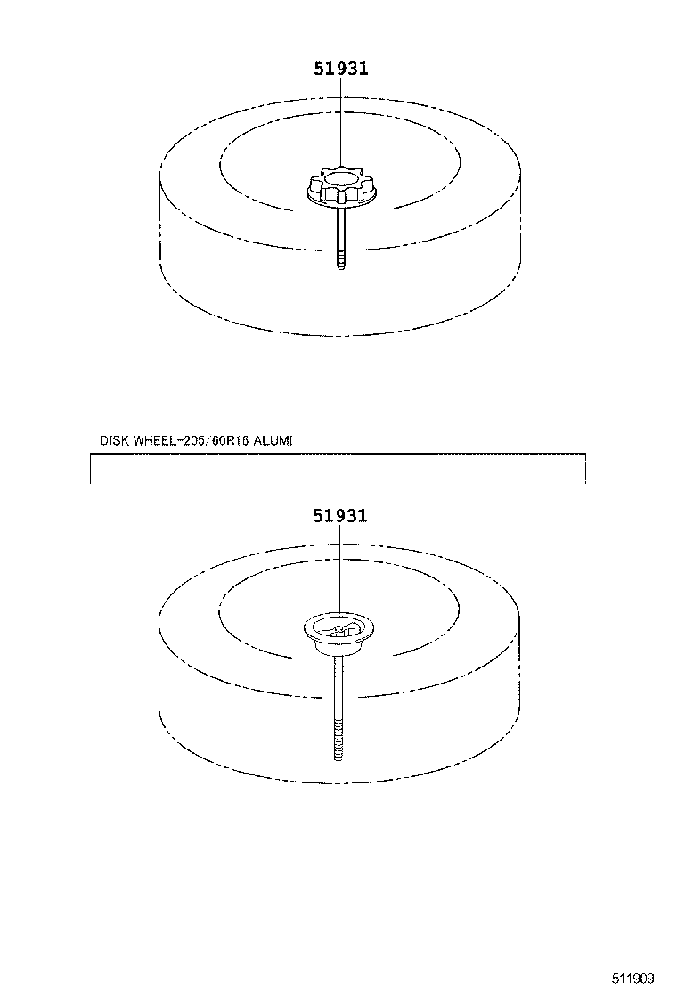 51900-64020 CARRIER, SPARE WHEEL, NO.1 product image