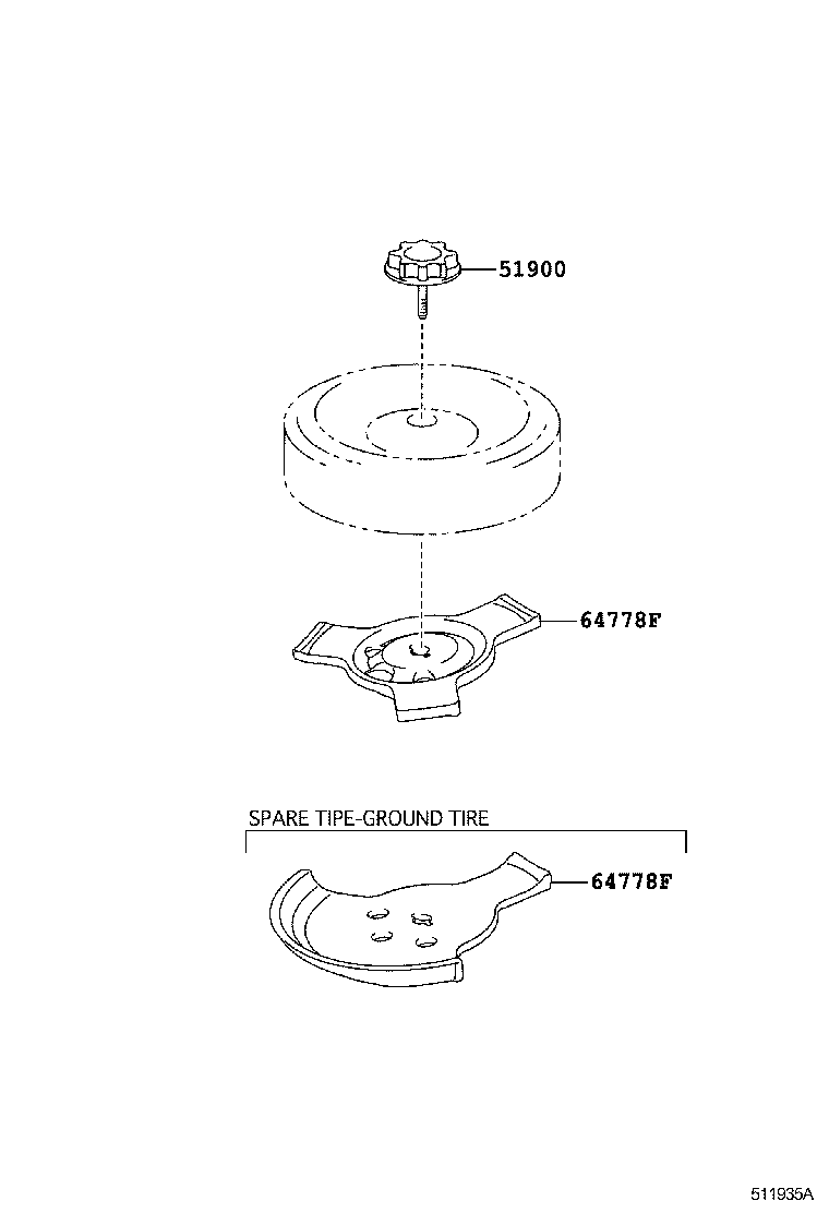 64778-47050 PROTECTOR, SPARE WHEEL product image